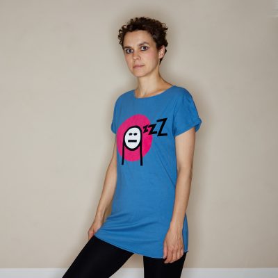 Ladies’ long ZZZ-Shirt, Blau, XS