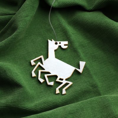 Weihnachts-Pferd Goldkante